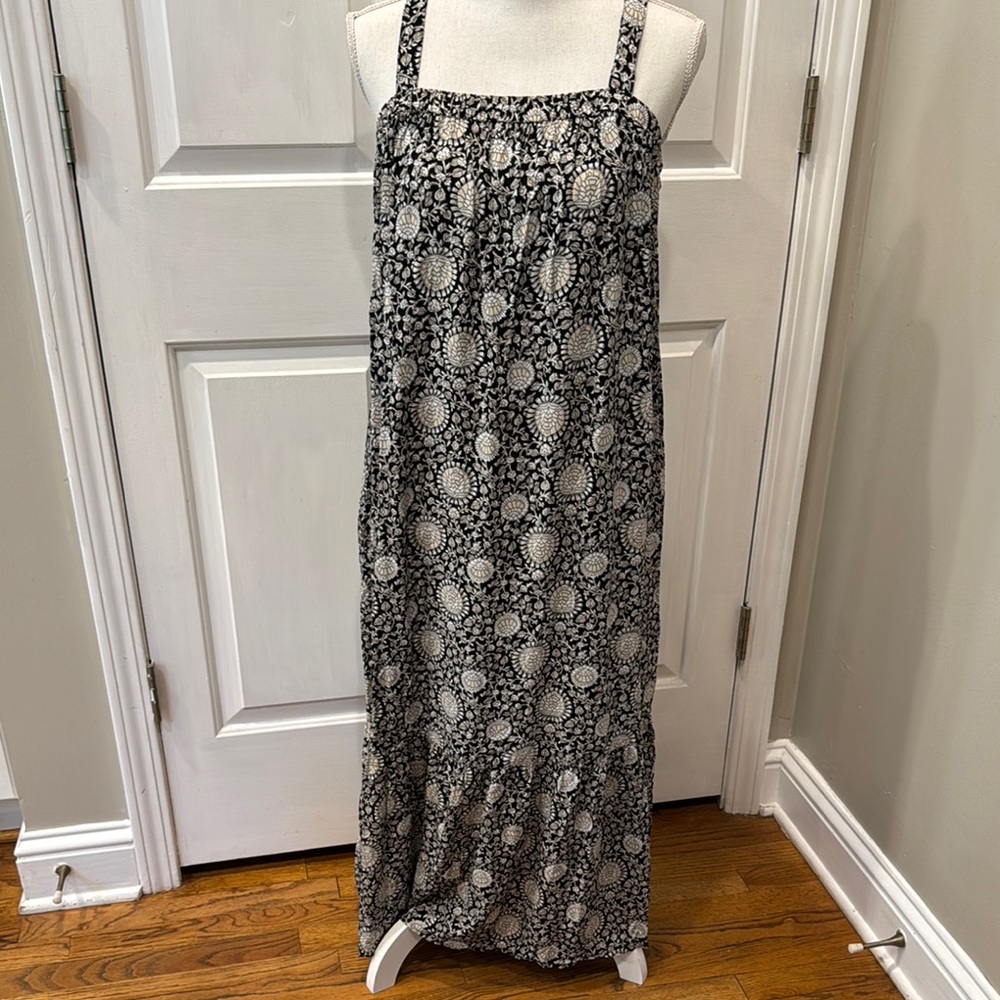 Black and White Floral Maxi Dress